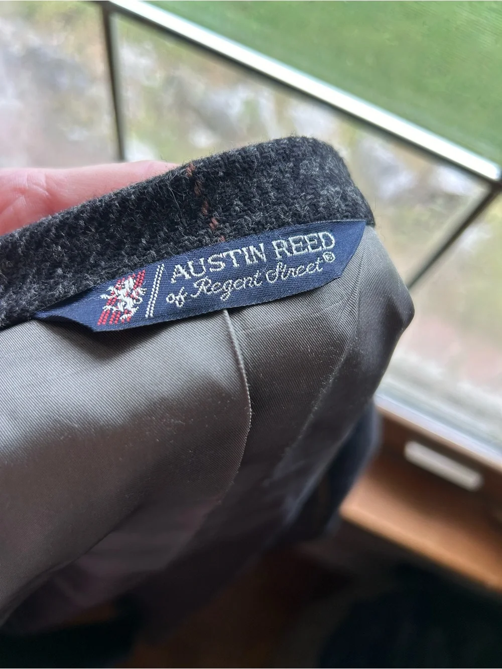 Austin Reed Brown Plaid Wool Sport Coat